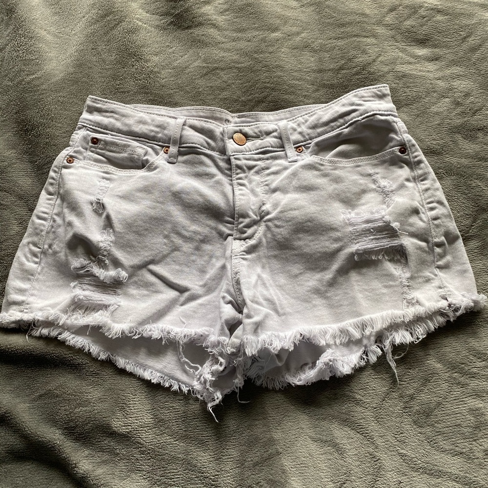White Levi Shorts